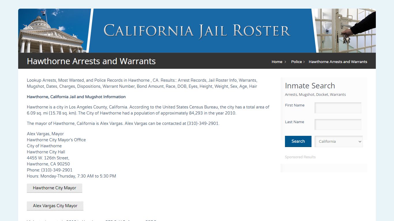 Hawthorne Arrests and Warrants | Jail Roster Search